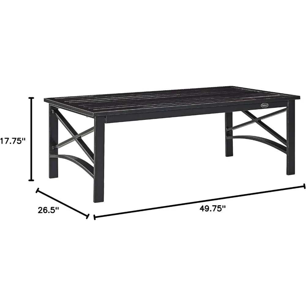 Kaplan Weather Resistant Metal Outdoor Coffee Table