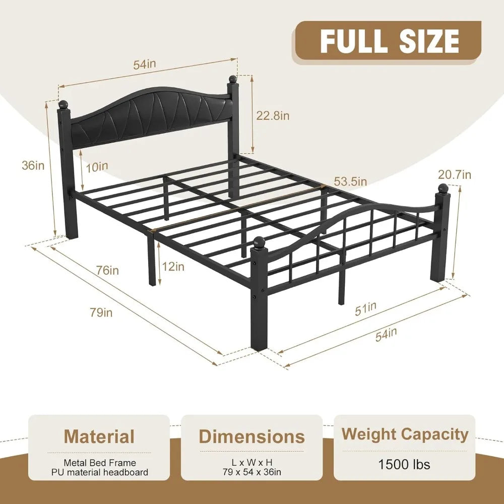 Hign Concerned Bed Frame With Headboard Noise Free Design