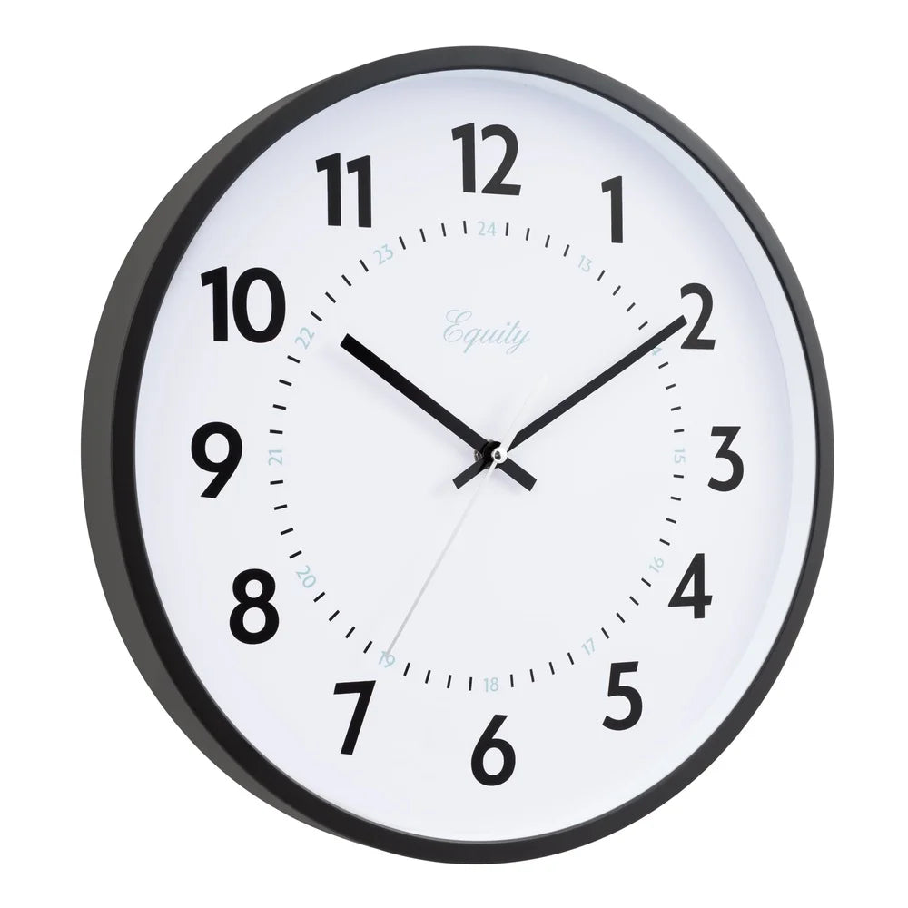 XMSJ Commercial Quartz Wall Clock Dual Time Format Display