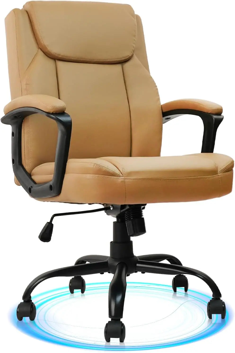 High Concerned Leather Office Chair With Lumbar Support