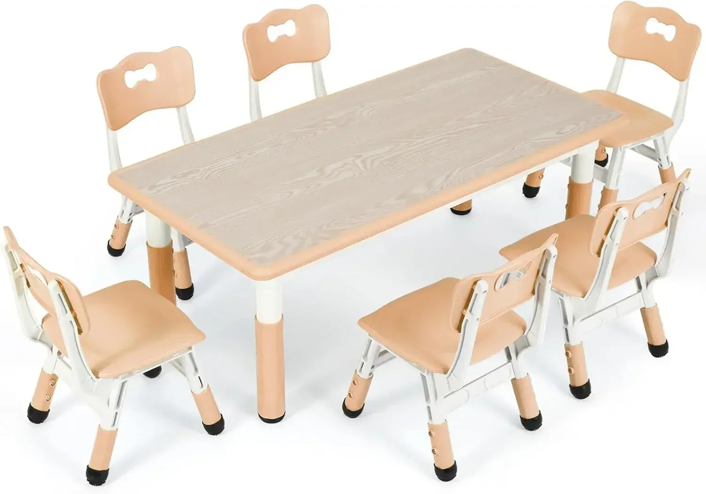 High Concerned Height Adjustable Kids Table 6 Chairs