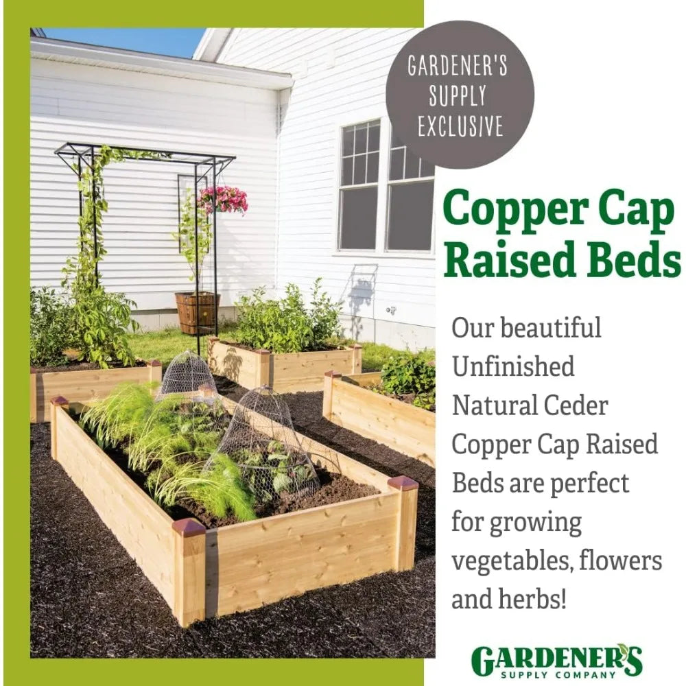 Gardener's Supply Company Copper Cap Cedar Raised Bed