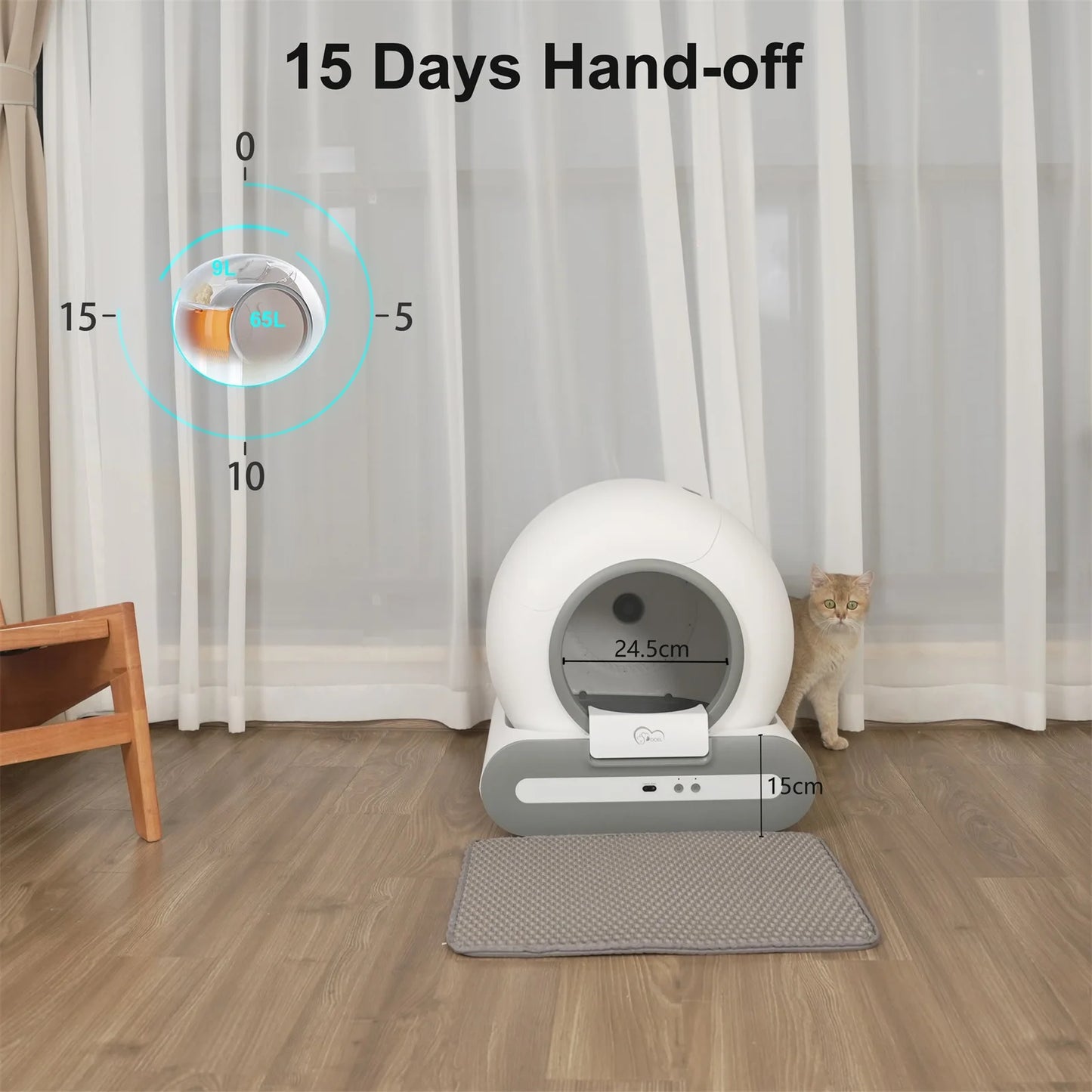 DOEL Automatic Cat Litter Box Cleaning With App Control