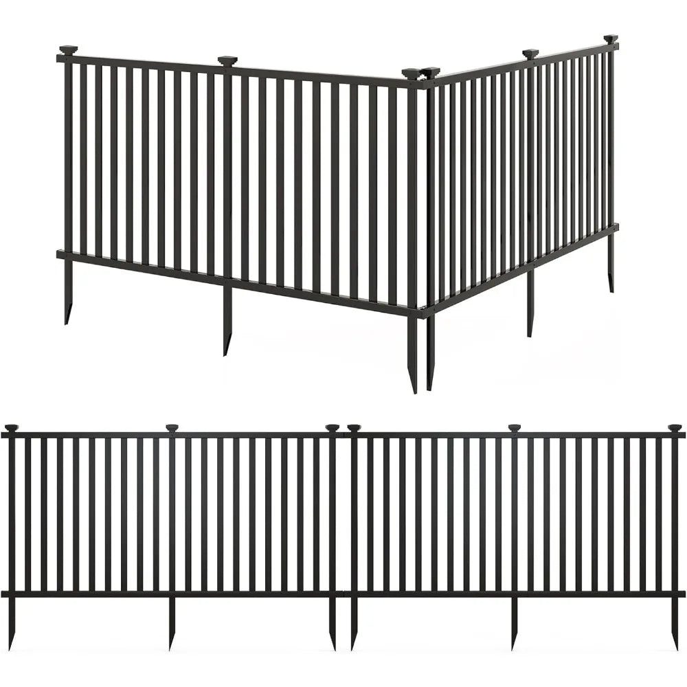 Ya Picket Fence 4 Panels Freestanding PVC Vinyl Fence