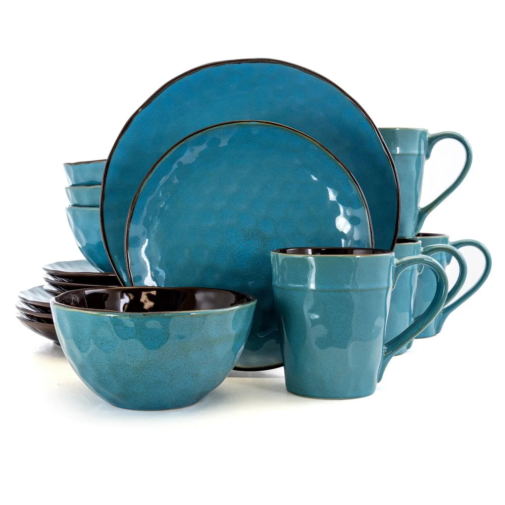 DUTRIEUX 16 Piece Dinnerware Set Round Stoneware Durable