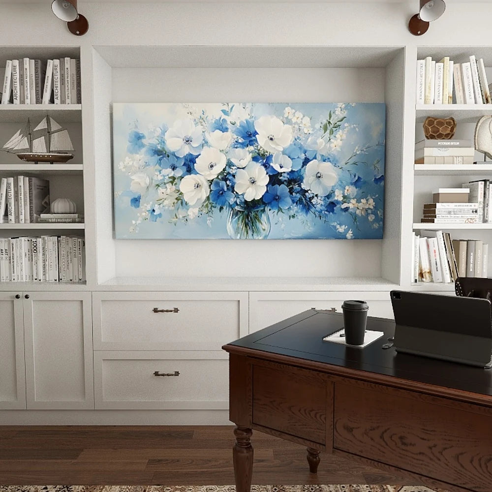 Hign-concerned Solid Pine Wood Frame Canvas Wall Art