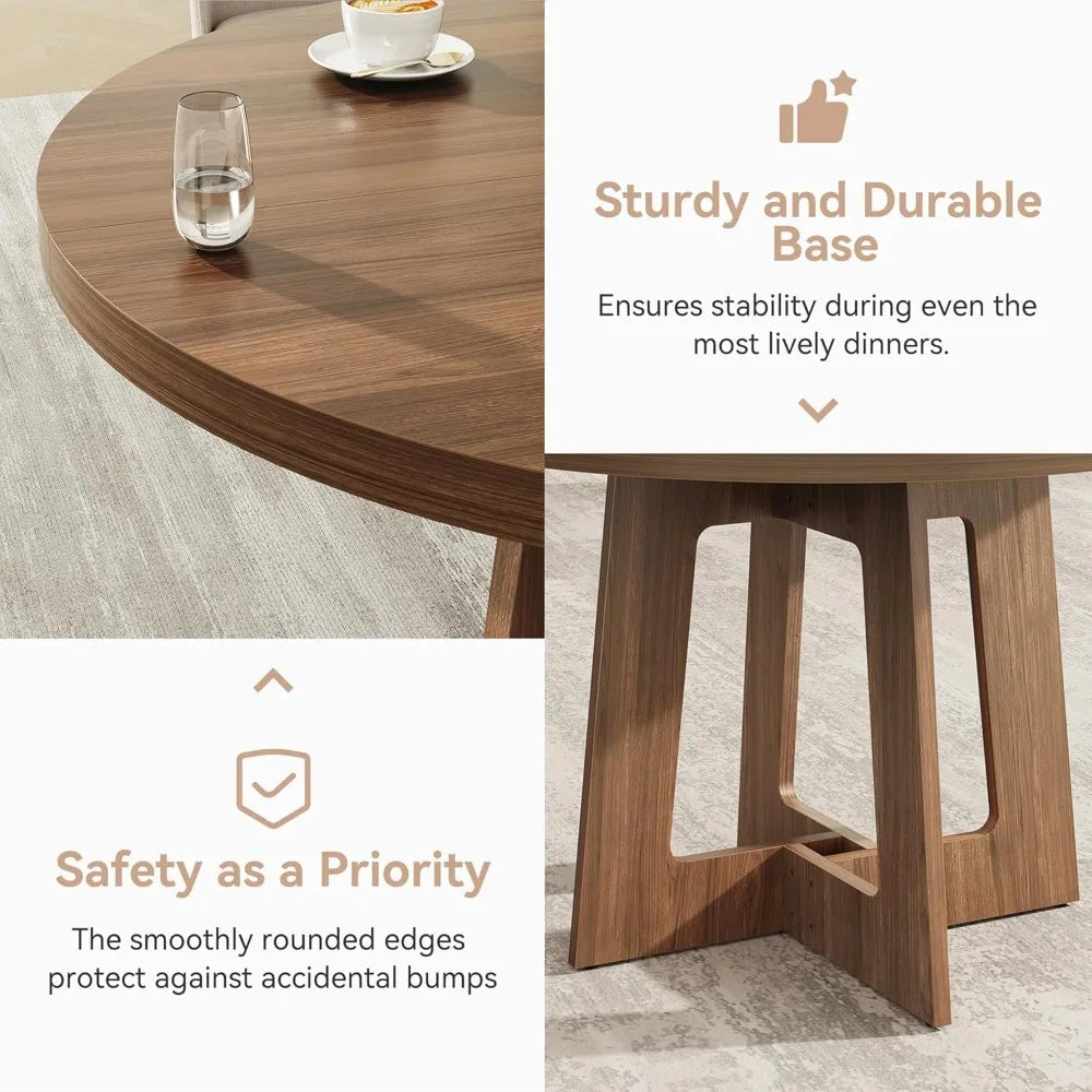 Color Round Dining Table For 4 Farmhouse Kitchen Wooden
