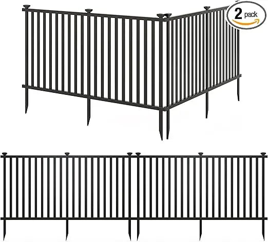 Ya Picket Fence 4 Panels Freestanding PVC Vinyl Fence
