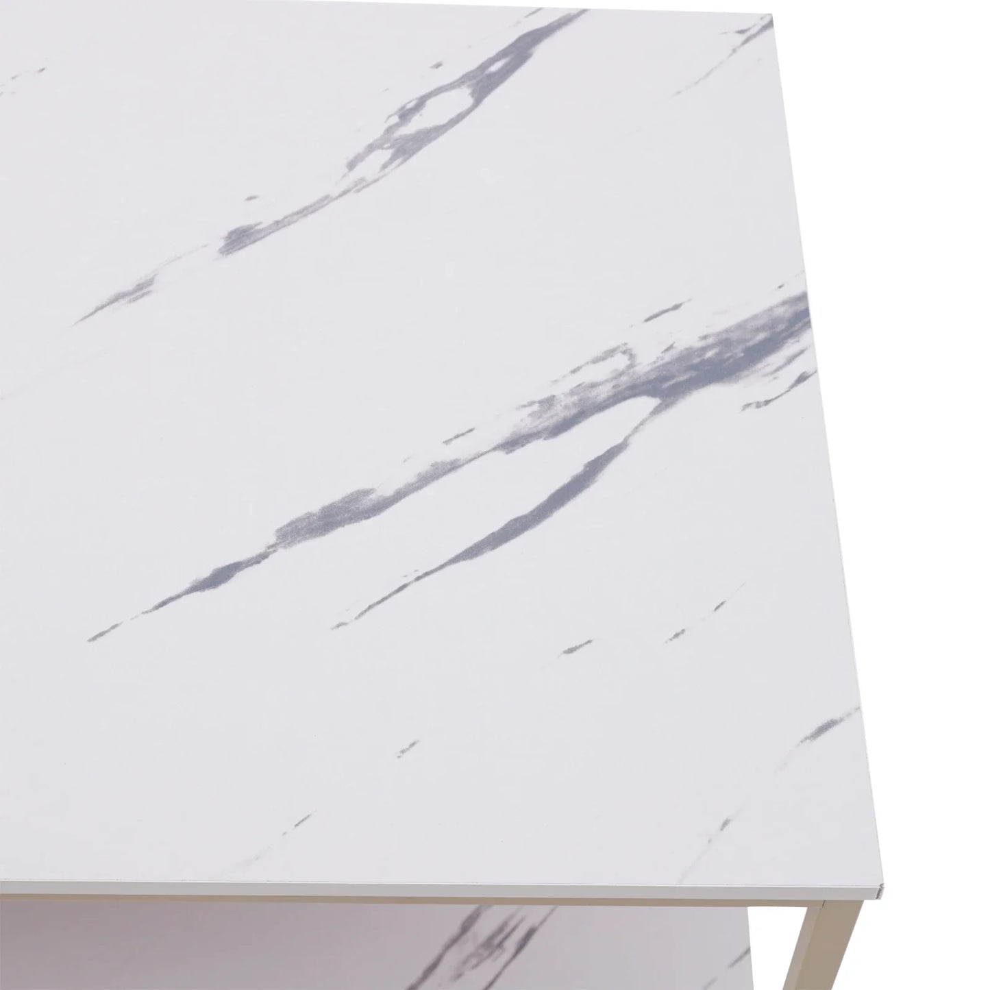 General Use Modern High Gloss Marble Veneer Coffee Table