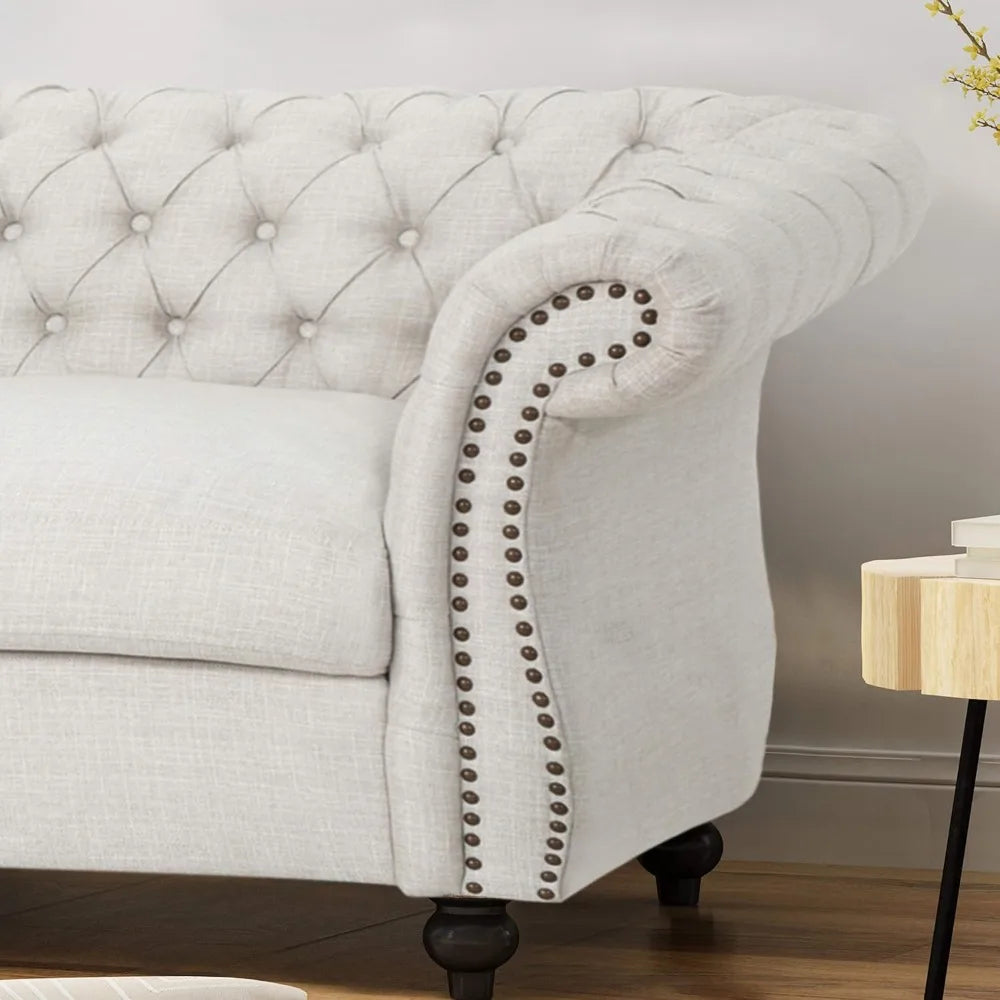 XMSJ Karen Traditional Chesterfield Loveseat Sofa Set