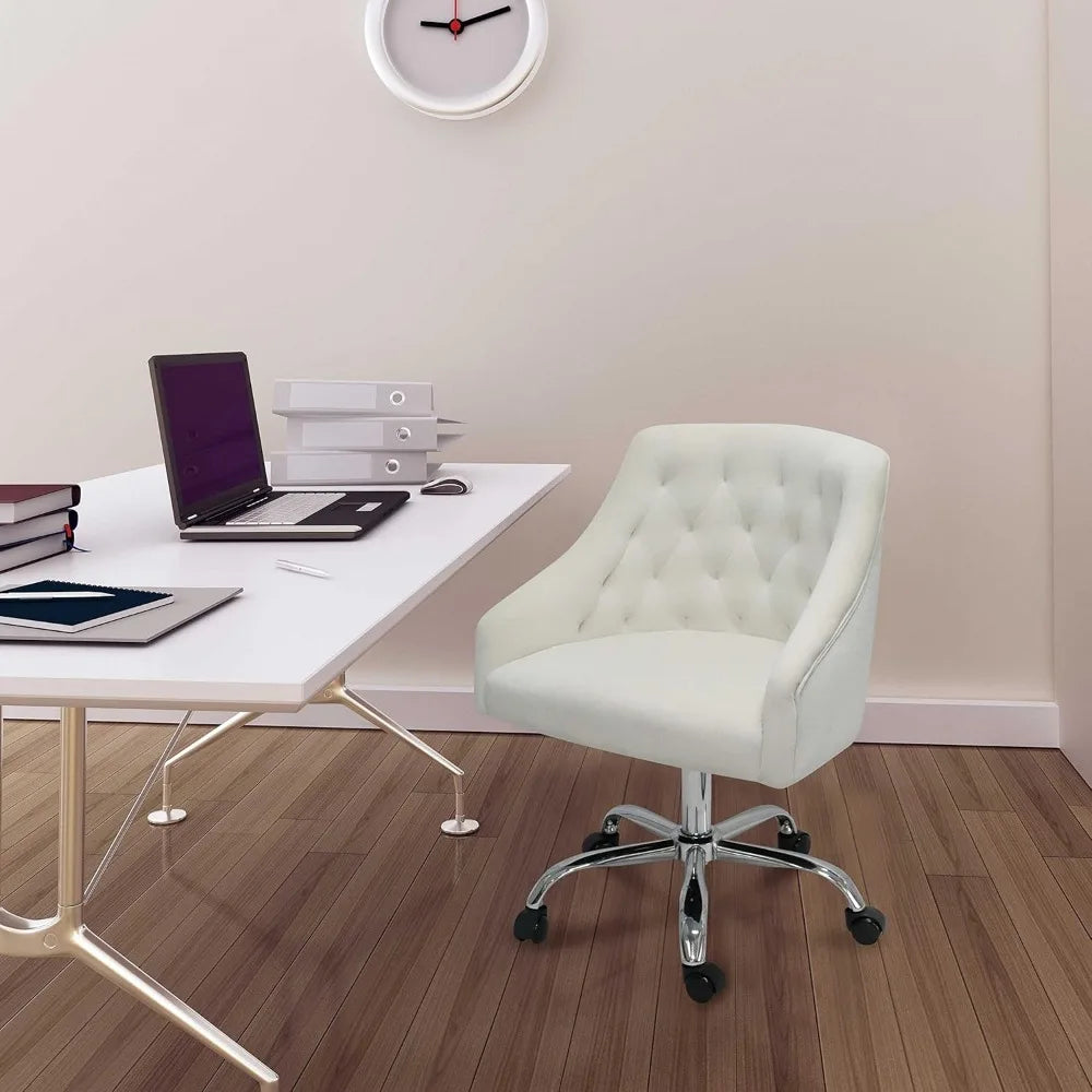 Feicheng Velvet Home Office Desk Chair Height Adjustable