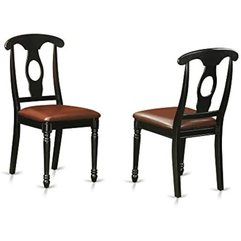 RBXCHign Round Dining Table And Faux Leather Chairs