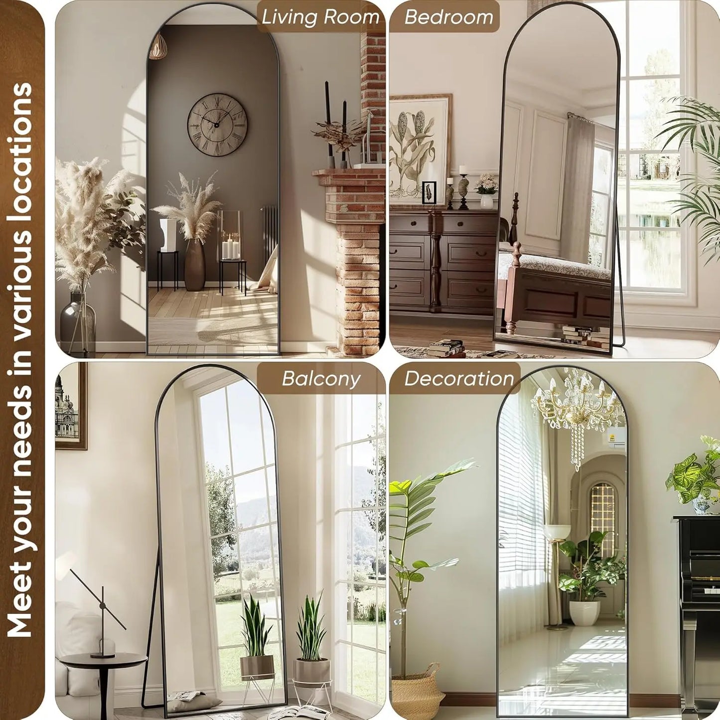 Antok Full Length Floor Mirror With Stand For Bedroom