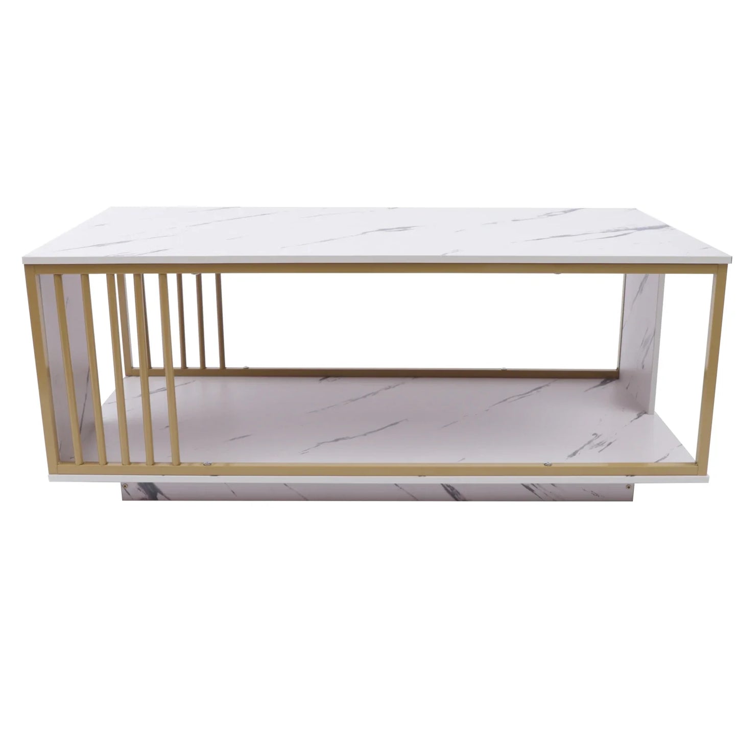 General Use Modern High Gloss Marble Veneer Coffee Table