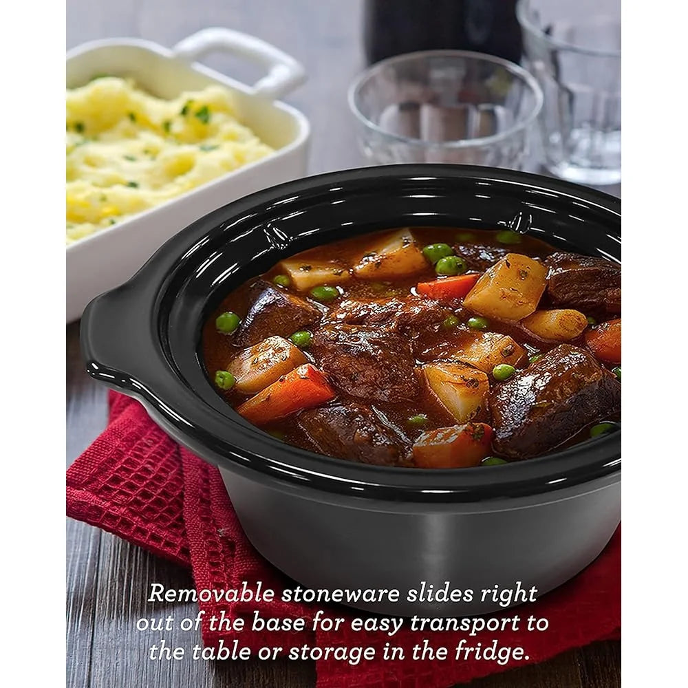 XMSJ Electric Oval Slow Cooker With Adjustable Temperature