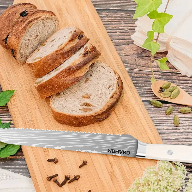 MDHAND Knife Block Set Stainless Steel Blades And Handles