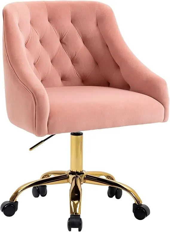 Feicheng Velvet Home Office Desk Chair Height Adjustable