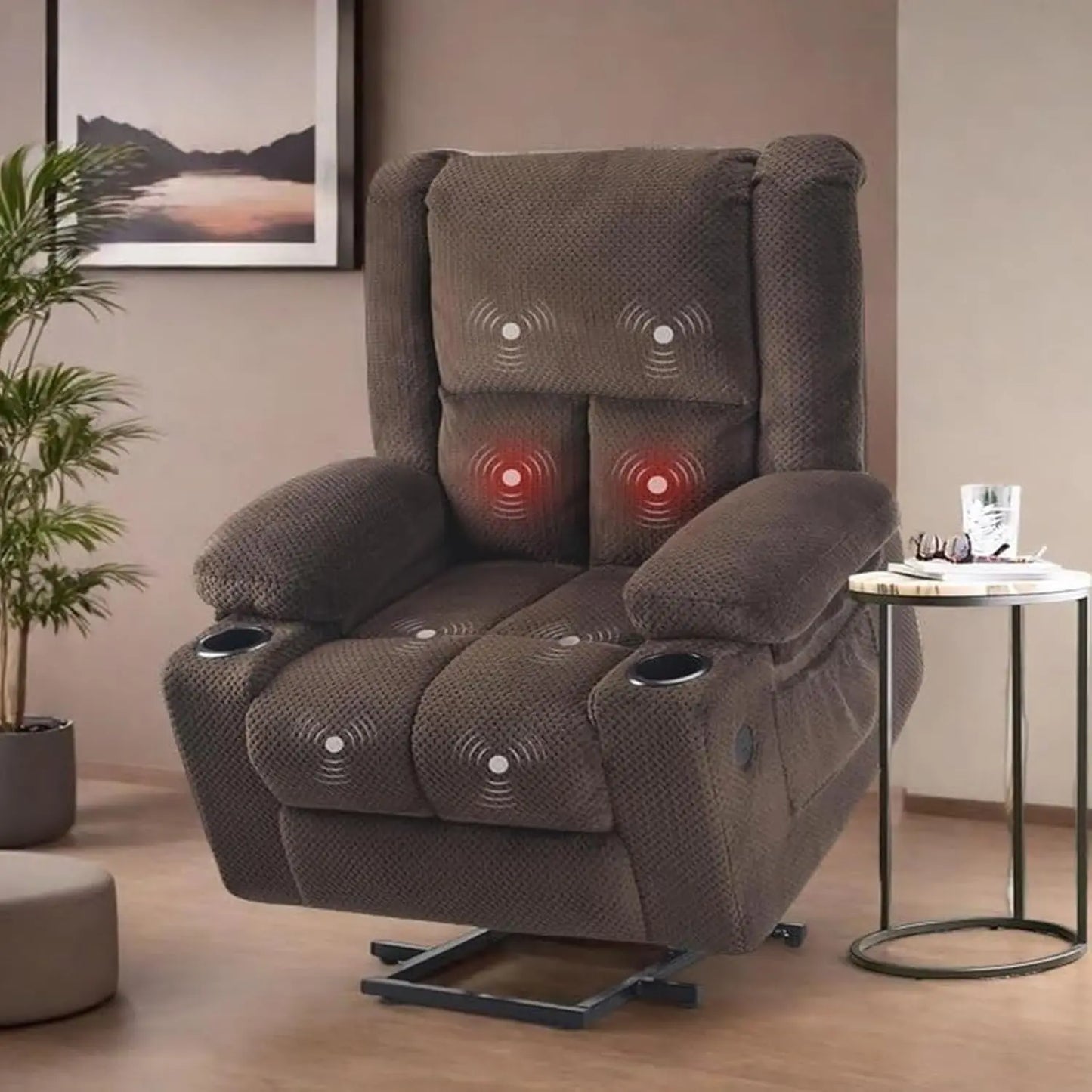 OEING Power Recliner Chair With Adjustable Backrest