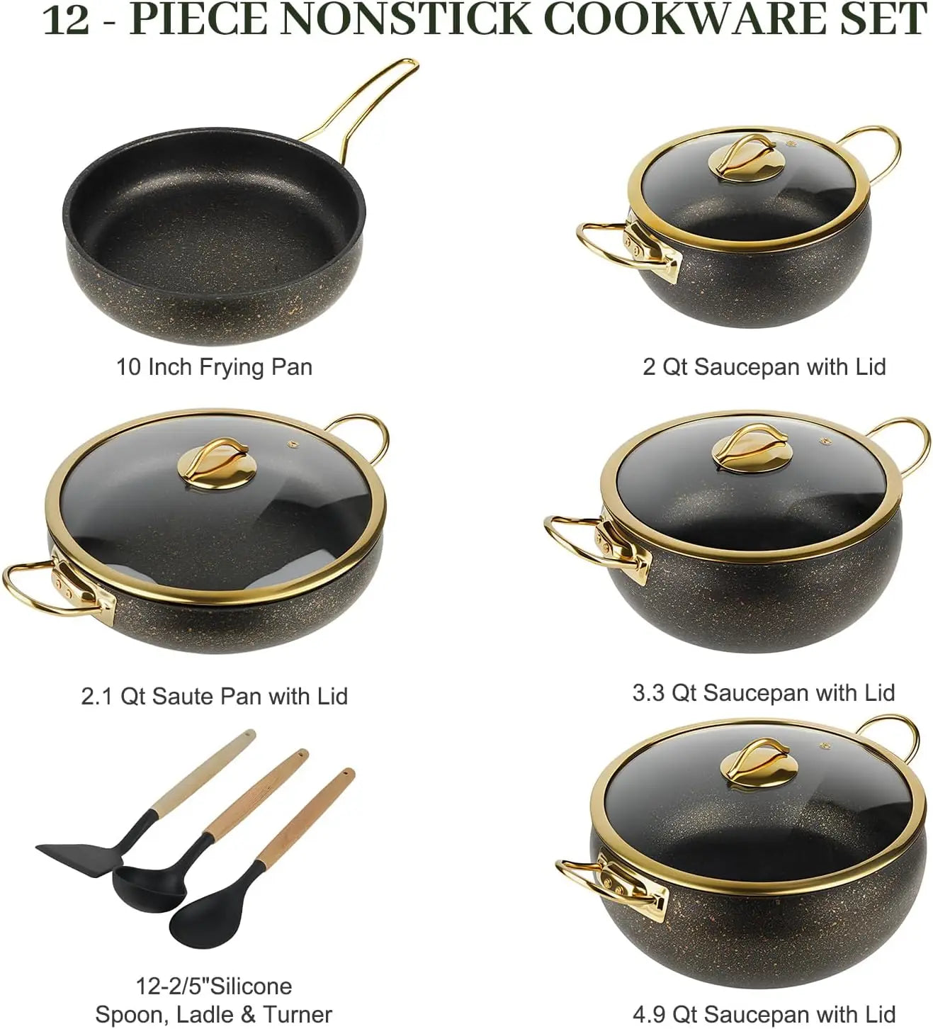 Five Ply Stainless Steel Cookware Set Induction Compatible
