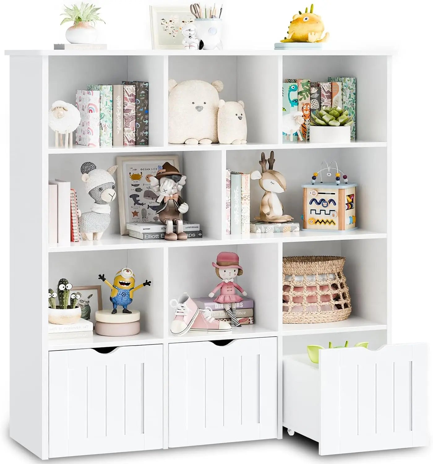 GUANGBAI Toy Storage Organizer With Movable Drawers