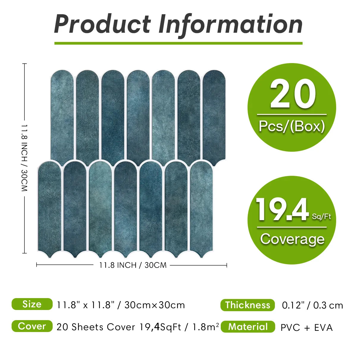 Commomycn 3D Matte Fish Peel and Stick Wall Panels