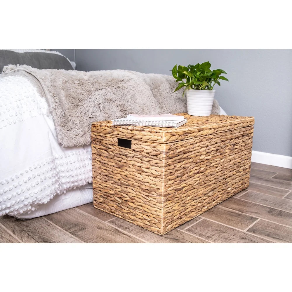 Fujian Natural Water Hyacinth Storage Trunk Woven Basket