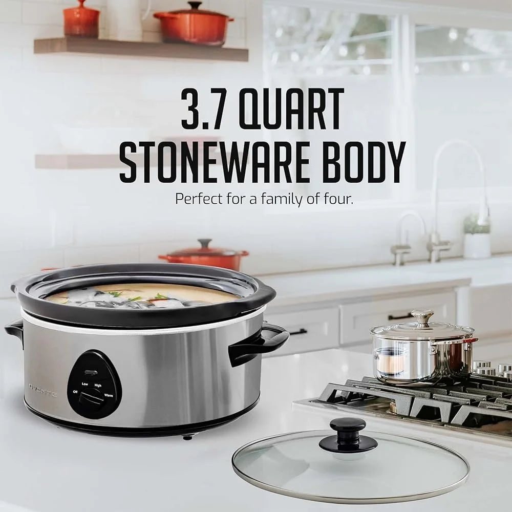 XMSJ Electric Slow Cooker Three Settings Stoneware Durable