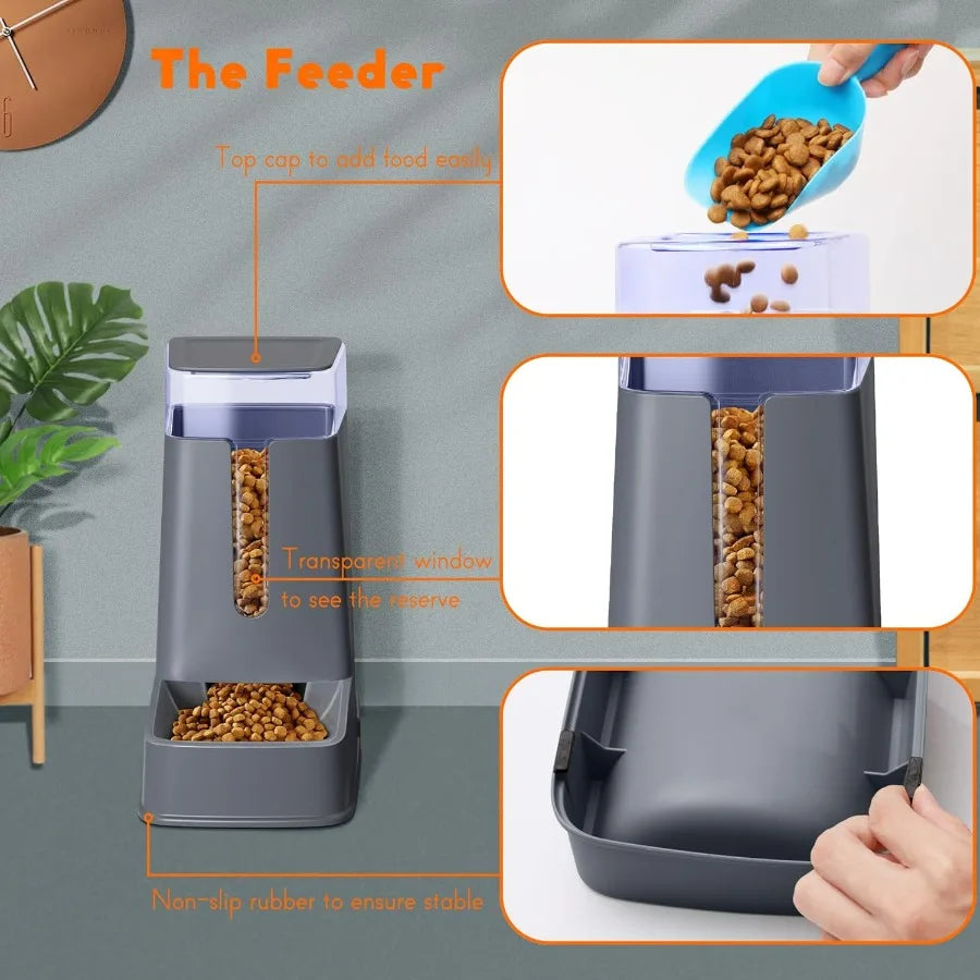 Hipidog Automatic Cat Feeder And Water Dispenser For Pets
