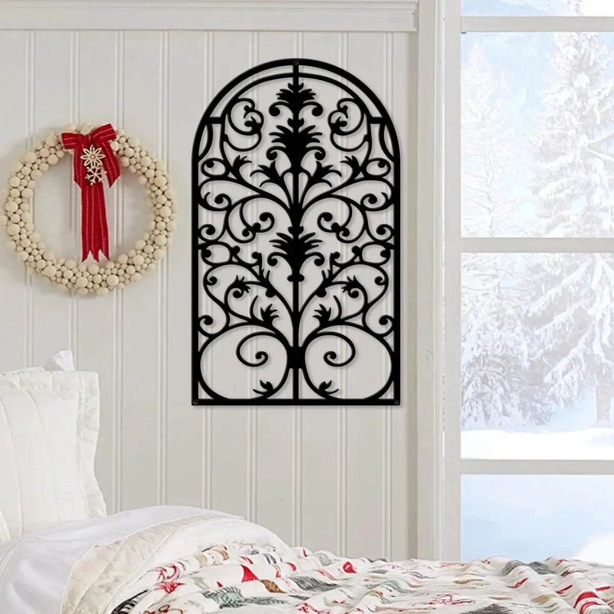 HELLOYOUNG European Style Iron Art Flower Window Decor