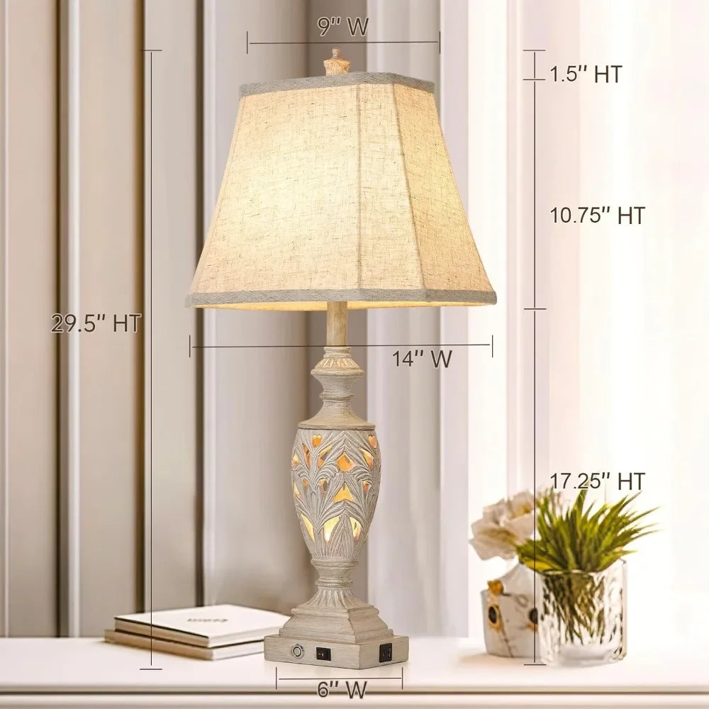 XMSJ Customizable Touch Control Traditional Table Lamps