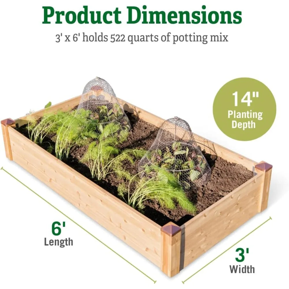 Gardener's Supply Company Copper Cap Cedar Raised Bed