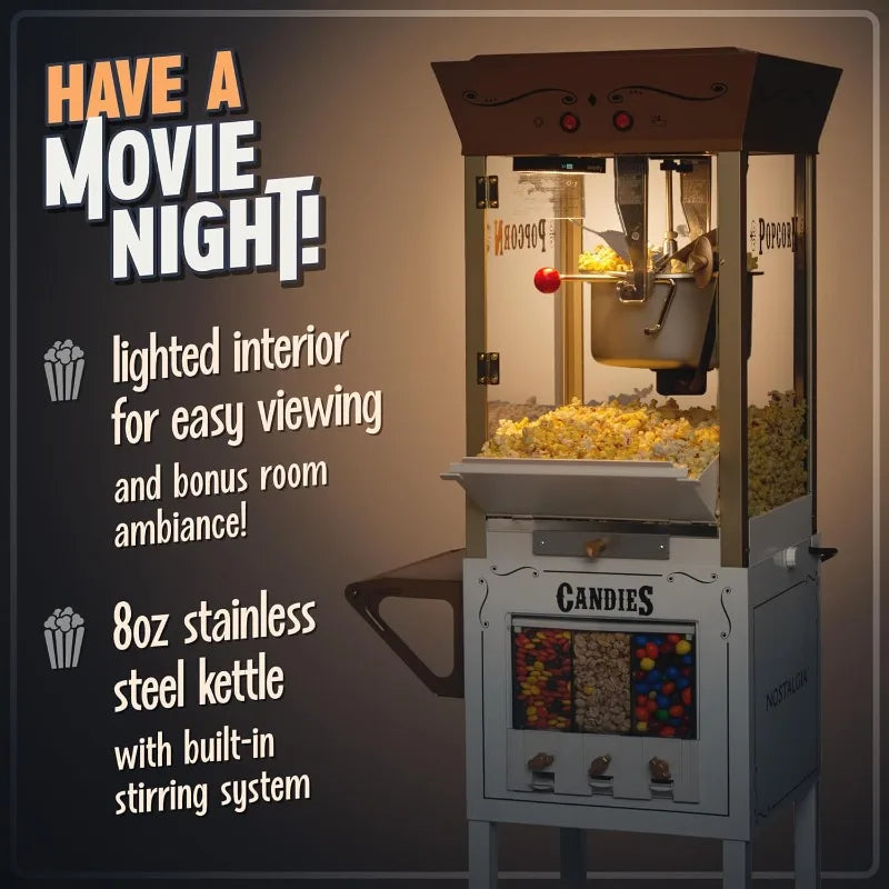Factory Direct Sales Popcorn And Dispensing Cart For Kernels