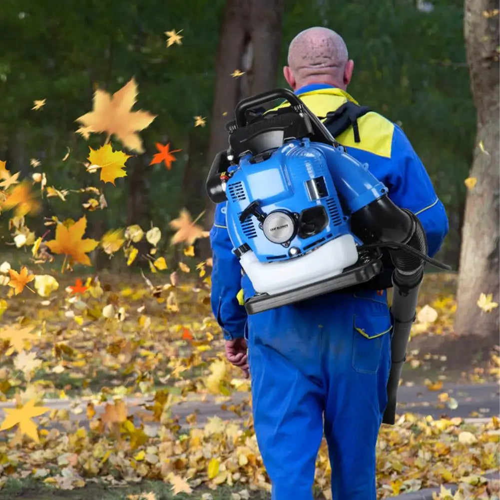 Gas Powered Backpack Leaf Blower 75.6CC For Lawn Care