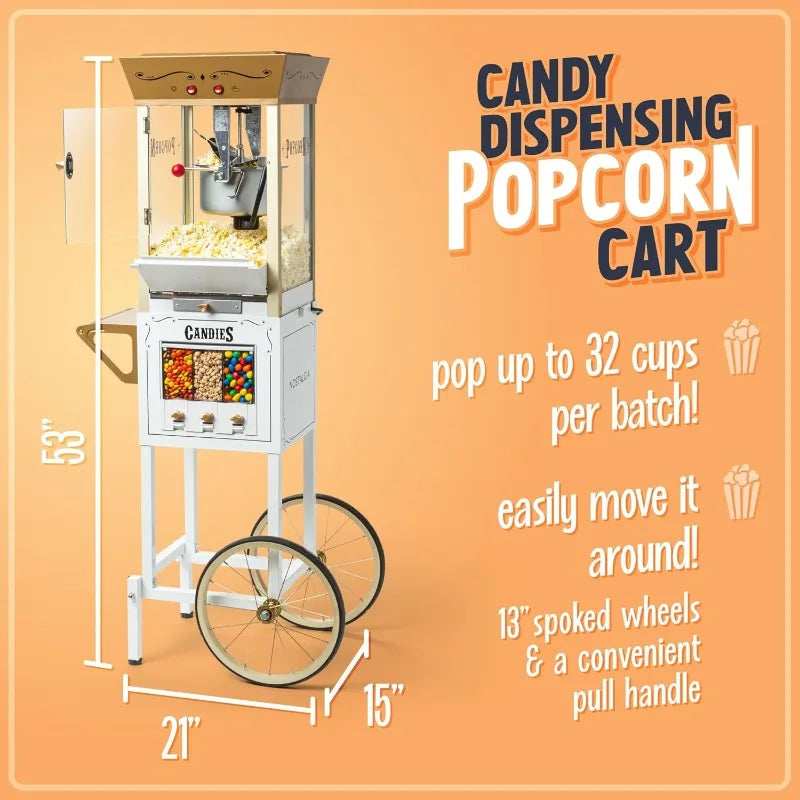 Factory Direct Sales Popcorn And Dispensing Cart For Kernels
