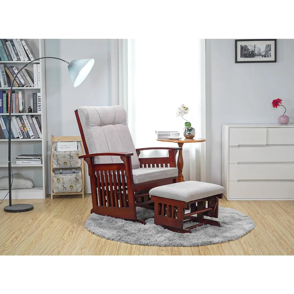 TANGXU Glider Rocking Chair With Ottoman For Nursery