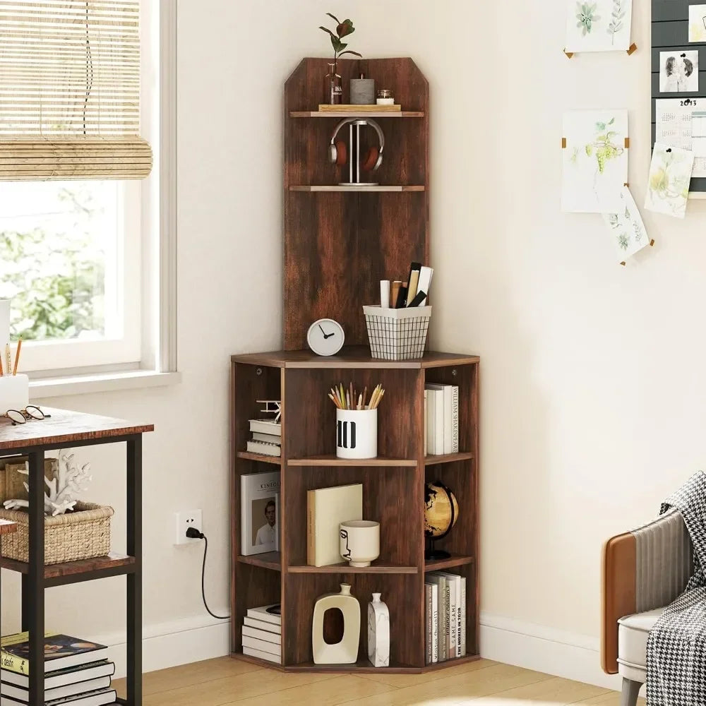 Charge Unit Corner Shelf With Charging USB Ports Outlets