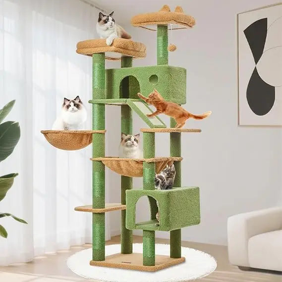 FEICHENG Cactus Cat Tree Indoor Multi Level Cat Condo
