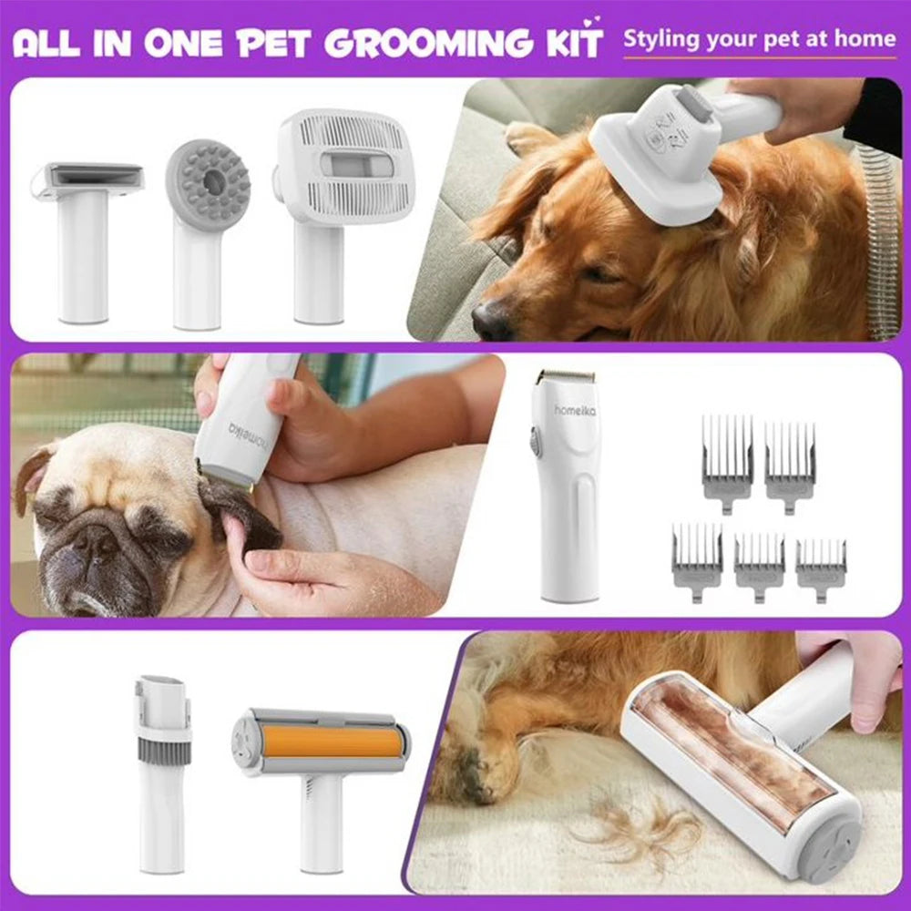 Homeika Dog Grooming Kit Vacuum With 99 Percent Pet Hair