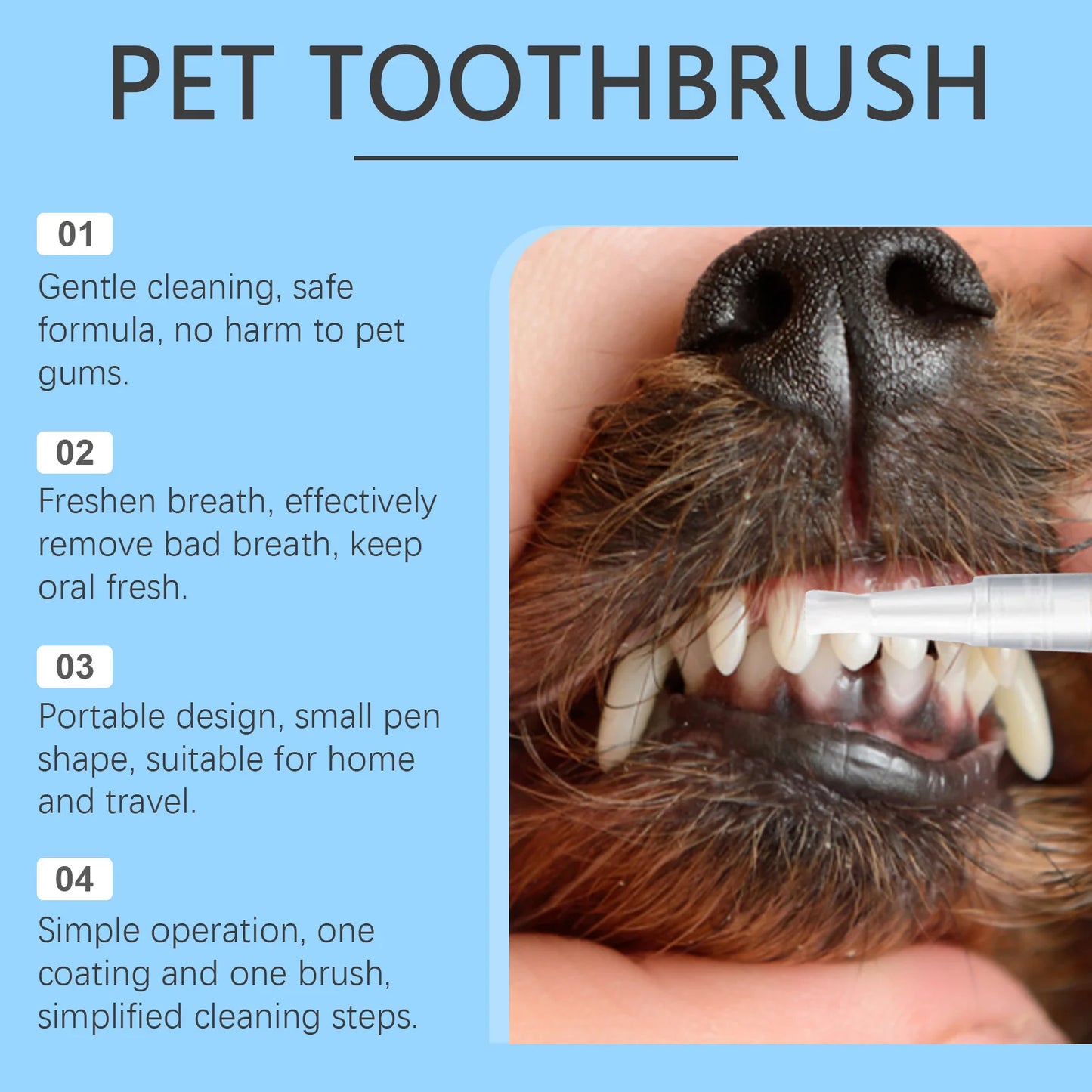 Hign-Concerned Chemical Pet Toothbrush Fresh Breath
