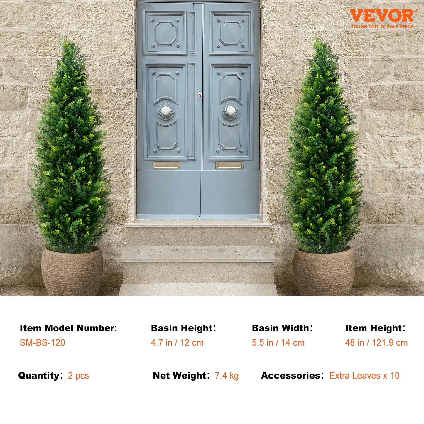SucceBuy Artificial Cedar Topiary Tree Outdoor Garden Decor