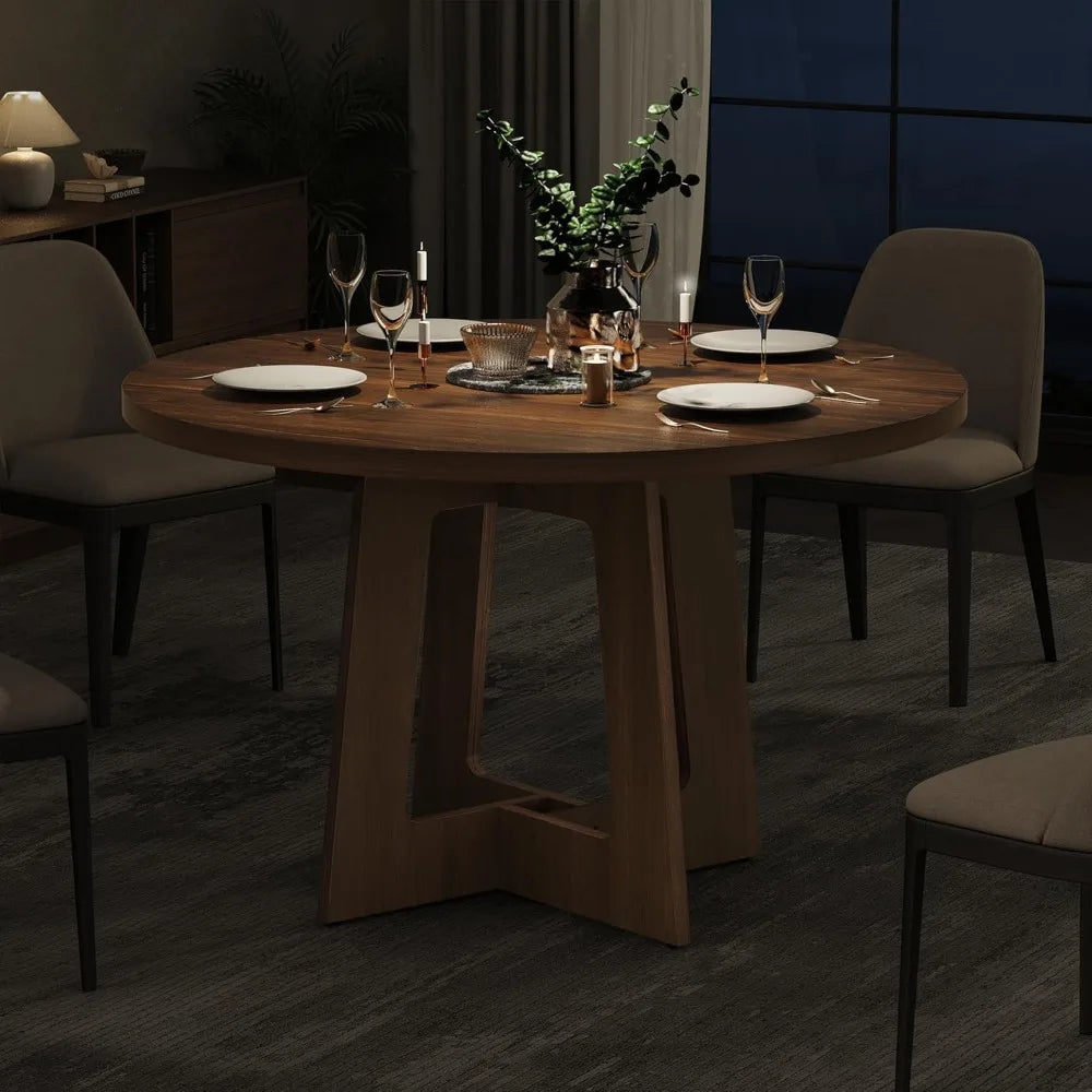 Color Round Dining Table For 4 Farmhouse Kitchen Wooden