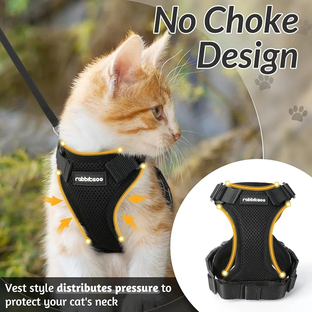 Fujian Escape Proof Cat Harness and Leash Adjustable Vest