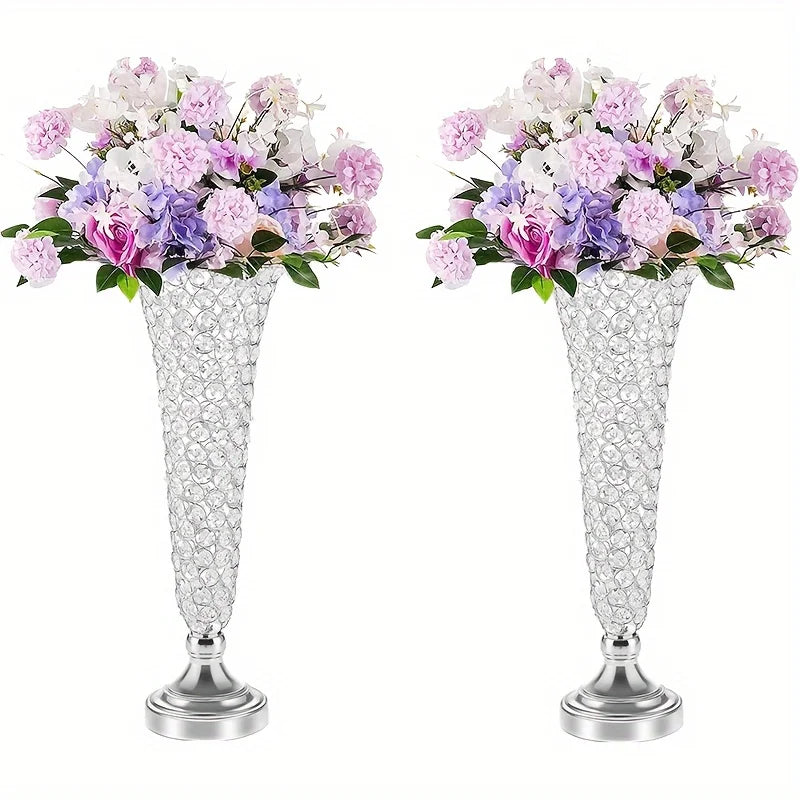 Modern Decorative Vases Set Of 2 For Centerpiece Home Decor