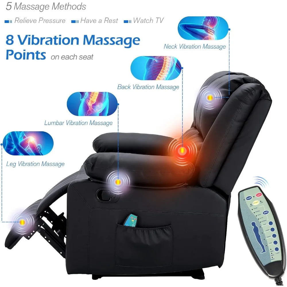 HUANZHUANG Home Theater Seating With Massage And Heat