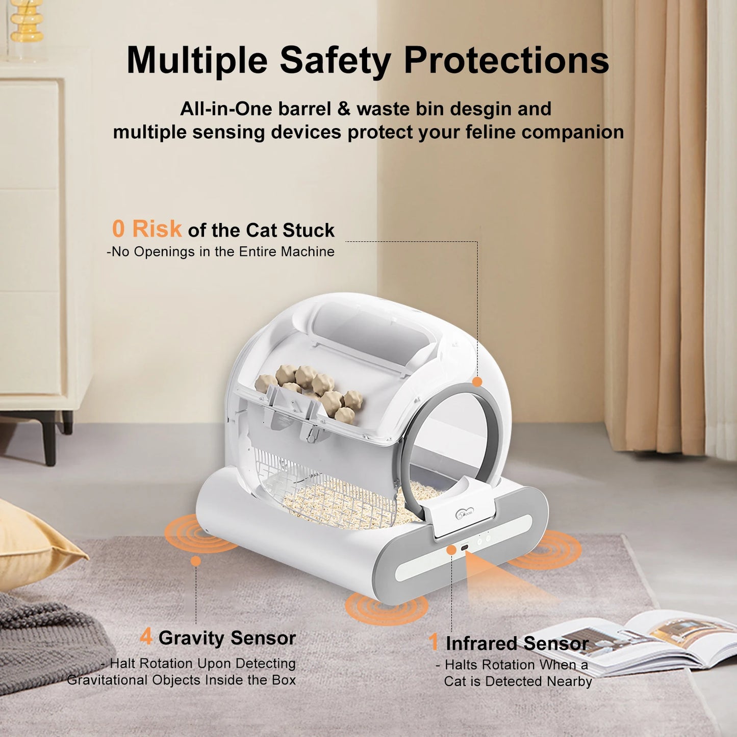 DOEL Automatic Cat Litter Box Cleaning With App Control