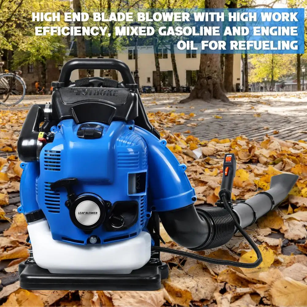 Gas Powered Backpack Leaf Blower 75.6CC For Lawn Care