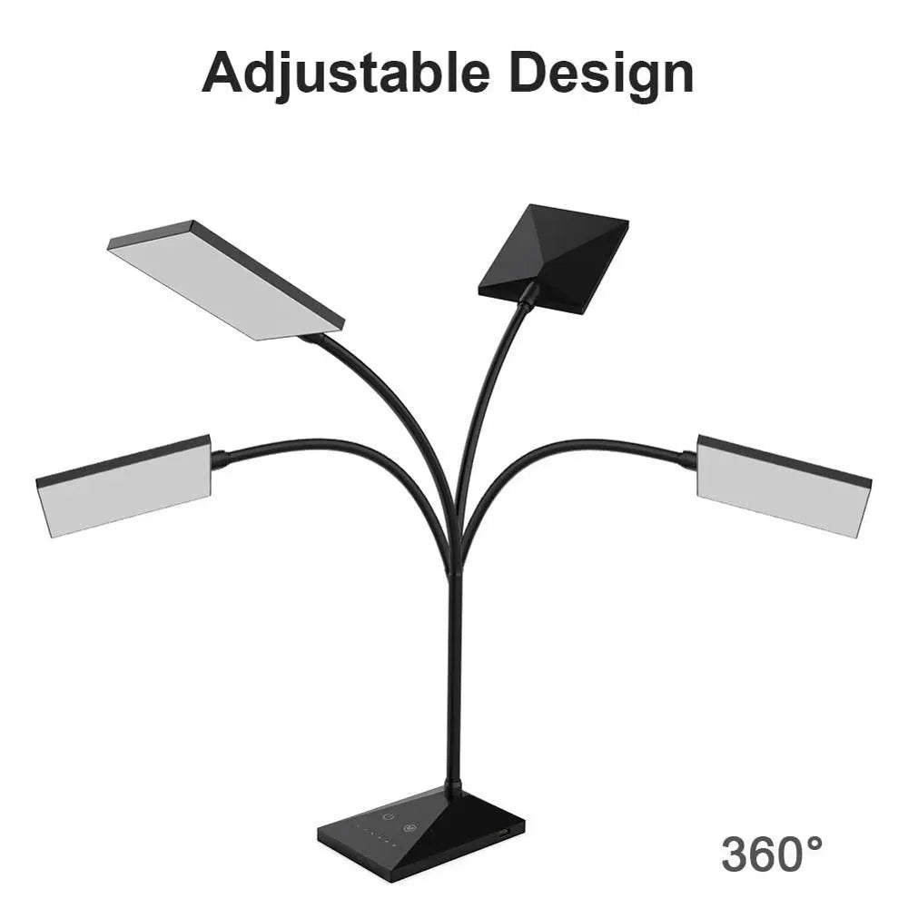 Led Desk Lamp Dimmable Eye Protection Gooseneck 12W 72 LED