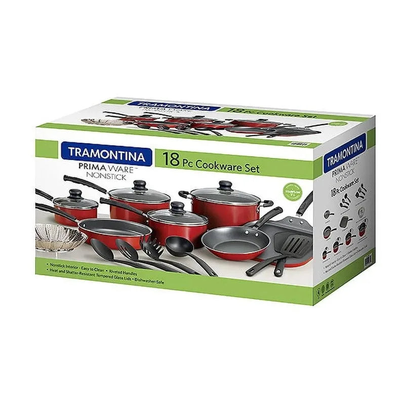Tramontina Primaware 18 Piece Nonstick Cookware Set Durable