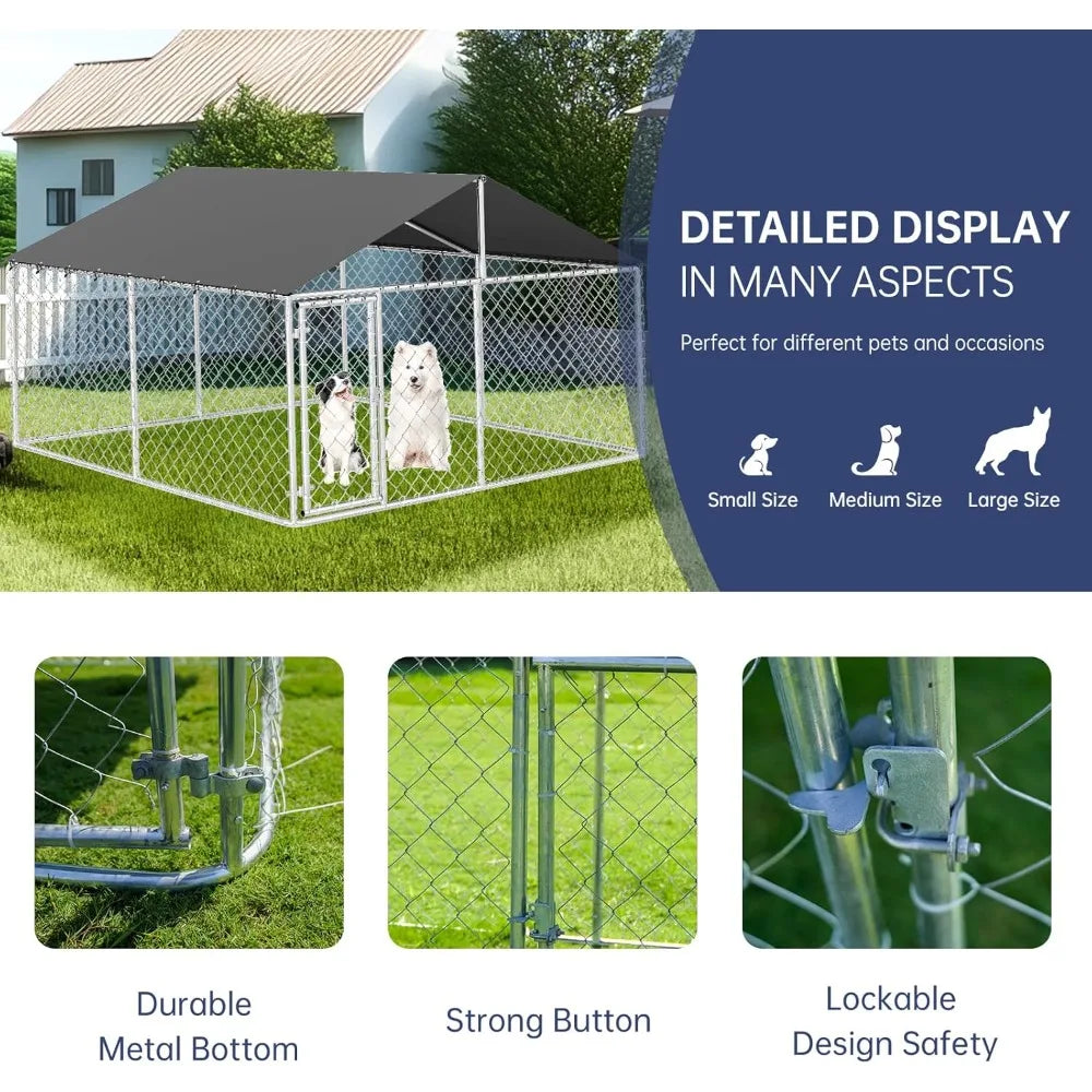 Hign-Concerned Outdoor Dog Enclosure Heavy Duty Kennel Mesh