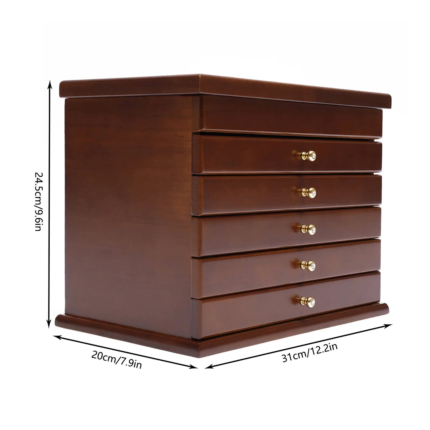 Hign-concerned 6 Layer Wooden Jewelry Box Organizer Watches